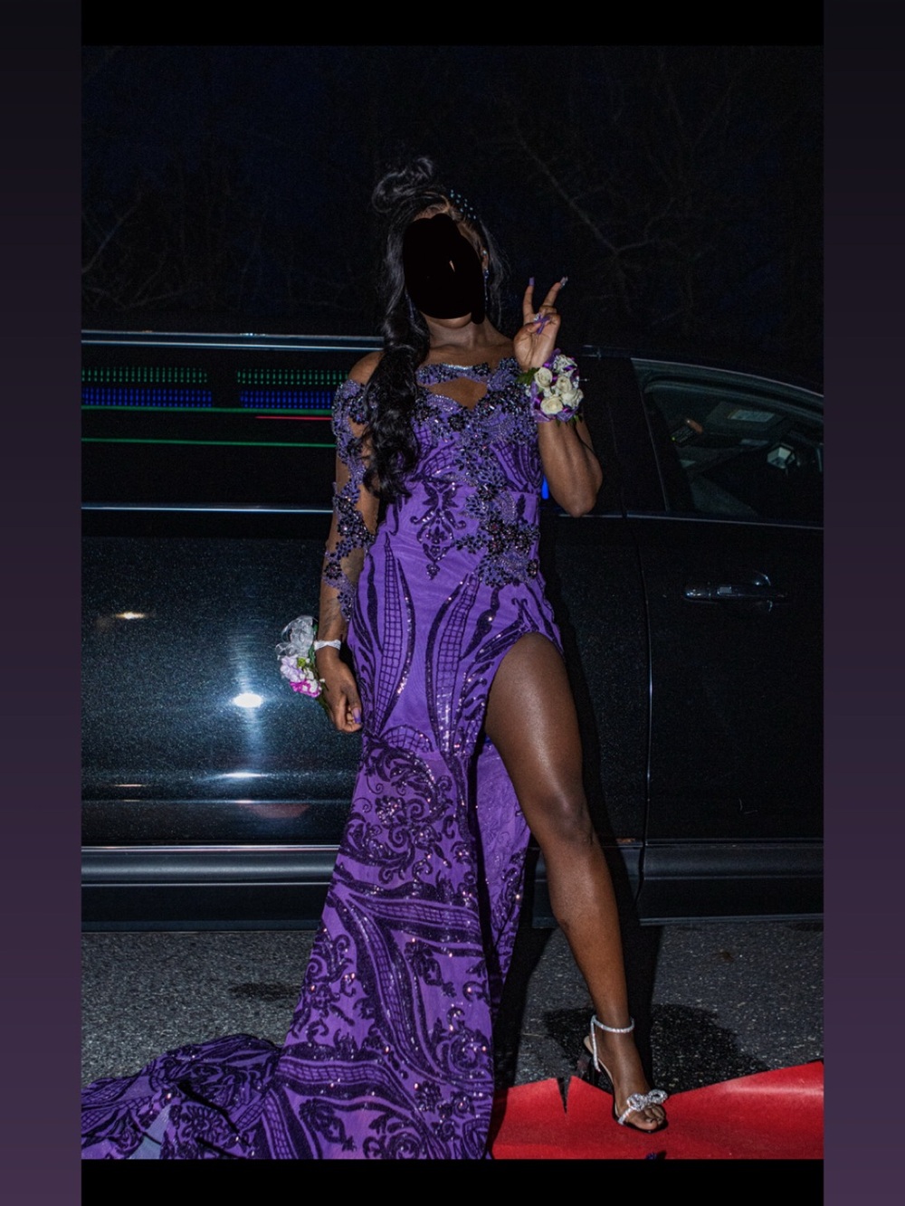 Purple Custom Made Prom Dress